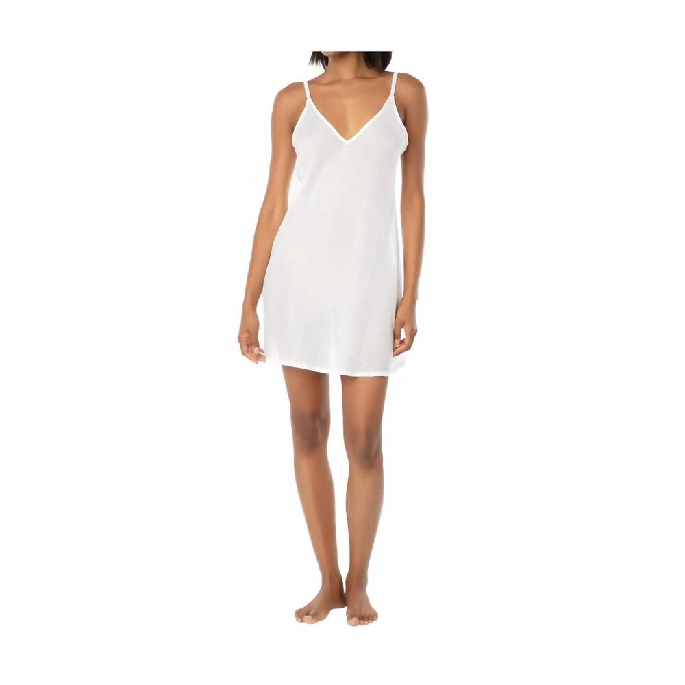 NEW HELEN JON v-neck slip dress in white